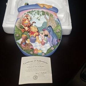 'A Pooh-ish sort of picnic' - 3D decorative plate